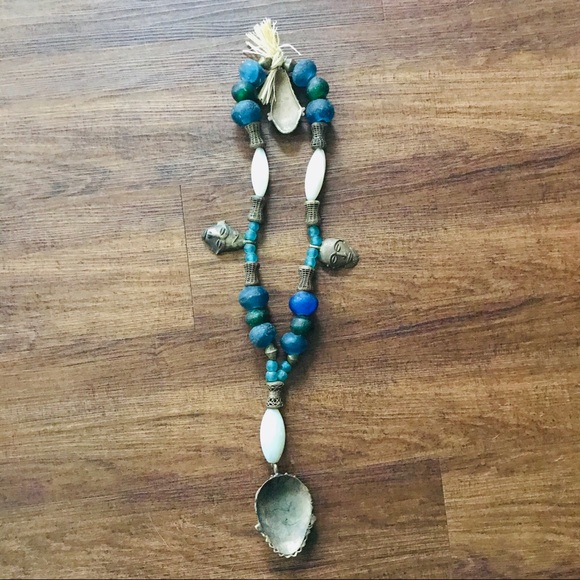 Jumbo African Tribal Recycled Trade Bead Necklace - Picture 8 of 8